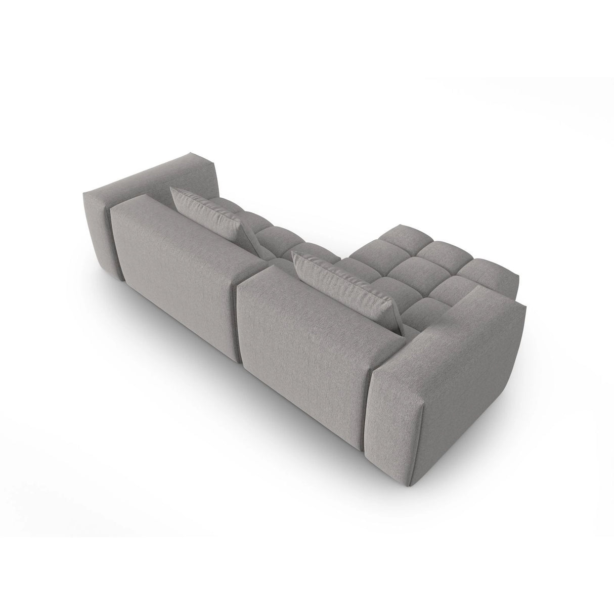 Verona 3-Sitzer Ecksofa, Linke Seite, aus Strukturierter Stoff in Warmes Grau (Sorella 84), 260x145 cm von Cosmopolitan Design – Bild 5