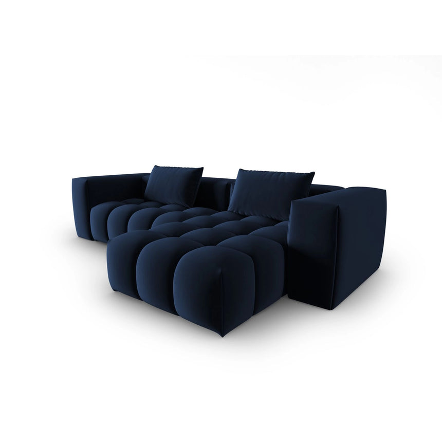 Verona 3-Sitzer Ecksofa, Rechte Seite, aus Samt in Königsblau (Casino Deep Blue), 260x145 cm von Cosmopolitan Design – Bild 4