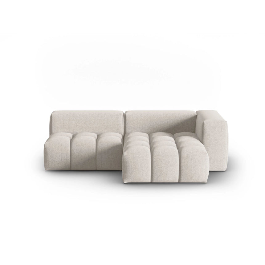 Verona 3-Sitzer Ecksofa, Rechte Seite, aus Strukturierter Stoff in Beige (Sorella 03), 205x145 cm von Cosmopolitan Design – Bild 1