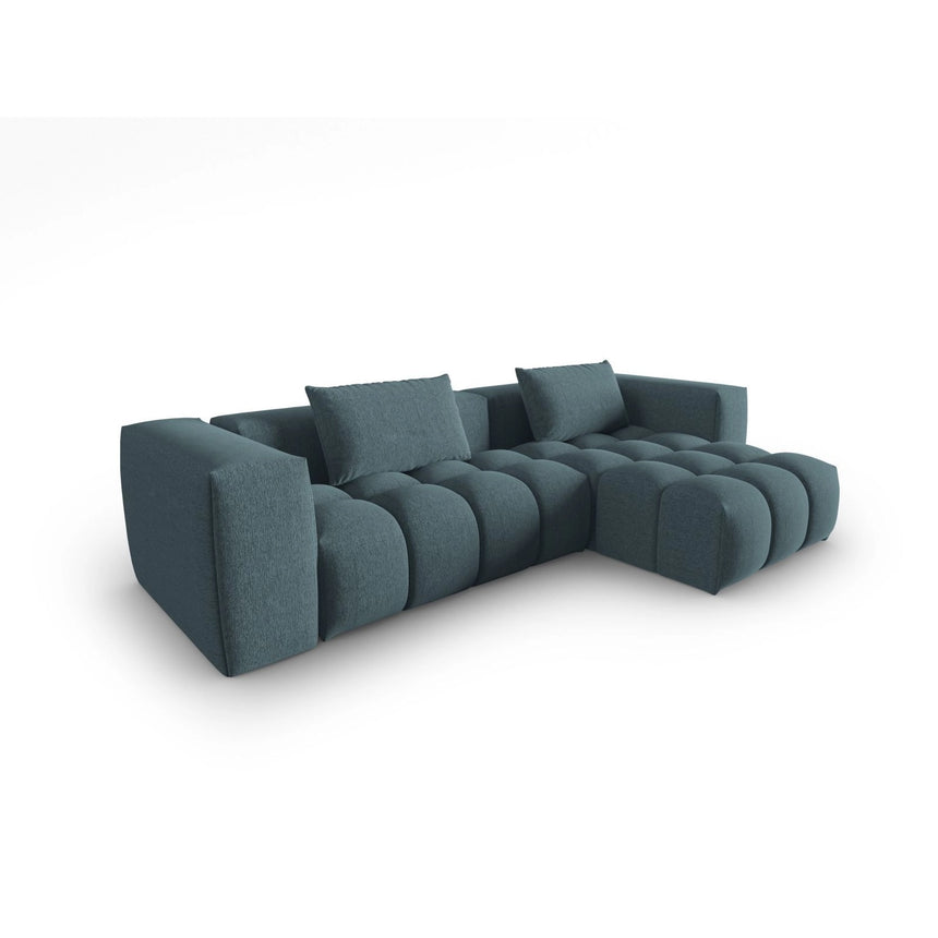 Verona 3-Sitzer Ecksofa, Rechte Seite, aus Strukturierter Stoff in Hellblau (Sorella 76), 260x145 cm von Cosmopolitan Design – Bild 3