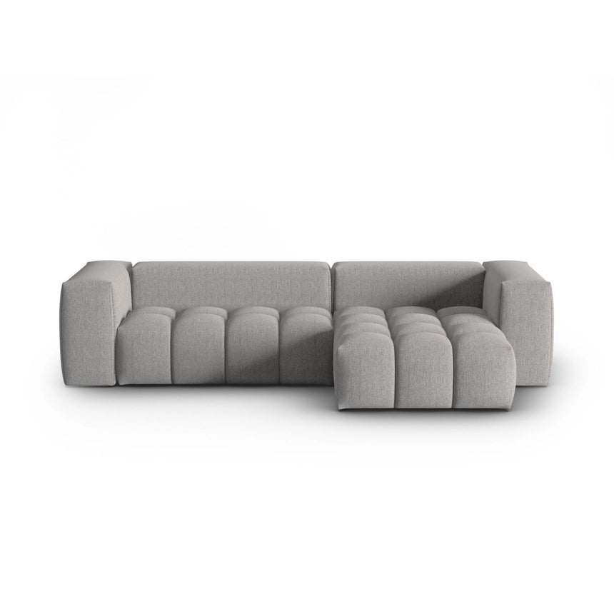 Verona 3-Sitzer Ecksofa, Rechte Seite, aus Strukturierter Stoff in Warmes Grau (Sorella 84), 260x145 cm von Cosmopolitan Design – Bild 1