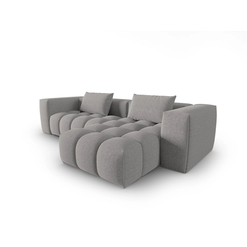 Verona 3-Sitzer Ecksofa, Rechte Seite, aus Strukturierter Stoff in Warmes Grau (Sorella 84), 260x145 cm von Cosmopolitan Design – Bild 4