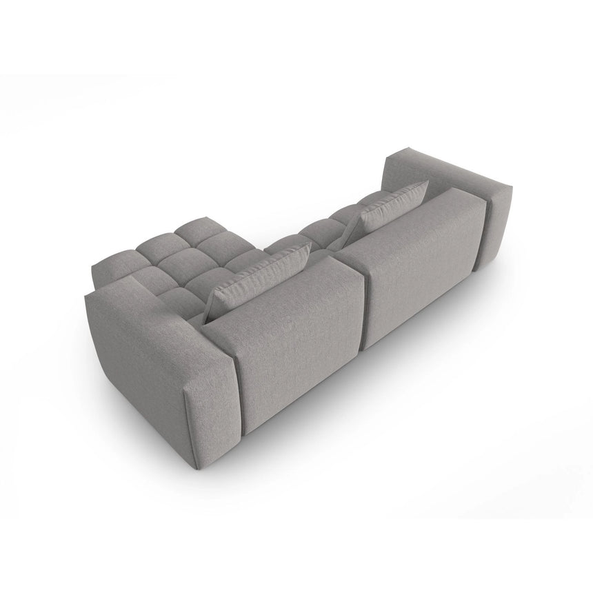 Verona 3-Sitzer Ecksofa, Rechte Seite, aus Strukturierter Stoff in Warmes Grau (Sorella 84), 260x145 cm von Cosmopolitan Design – Bild 5