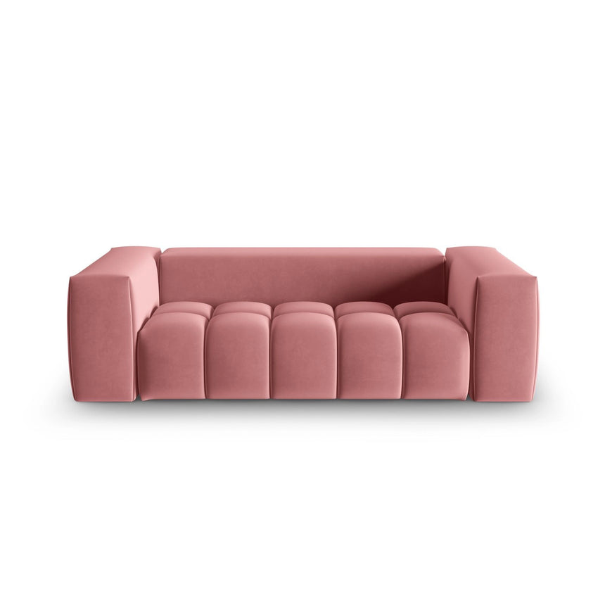 Verona 3-Sitzer Sofa aus Samt in Flamingo (Casino Salmon), 200x85 cm von Cosmopolitan Design – Bild 1