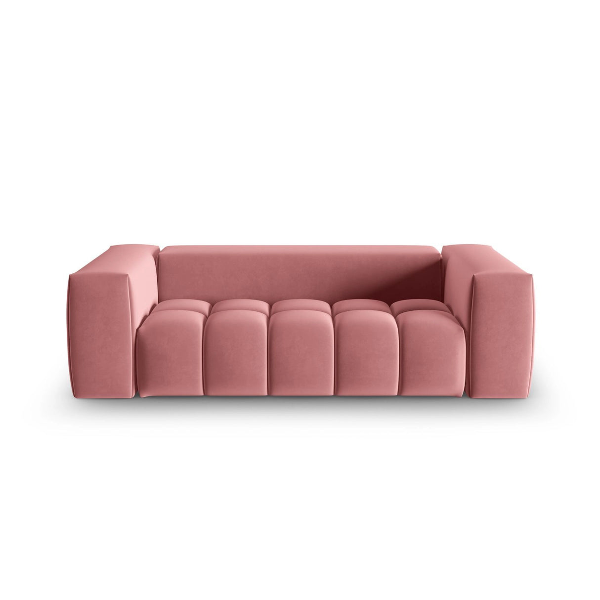 Verona 3-Sitzer Sofa aus Samt in Flamingo (Casino Salmon), 200x85 cm von Cosmopolitan Design – Bild 1