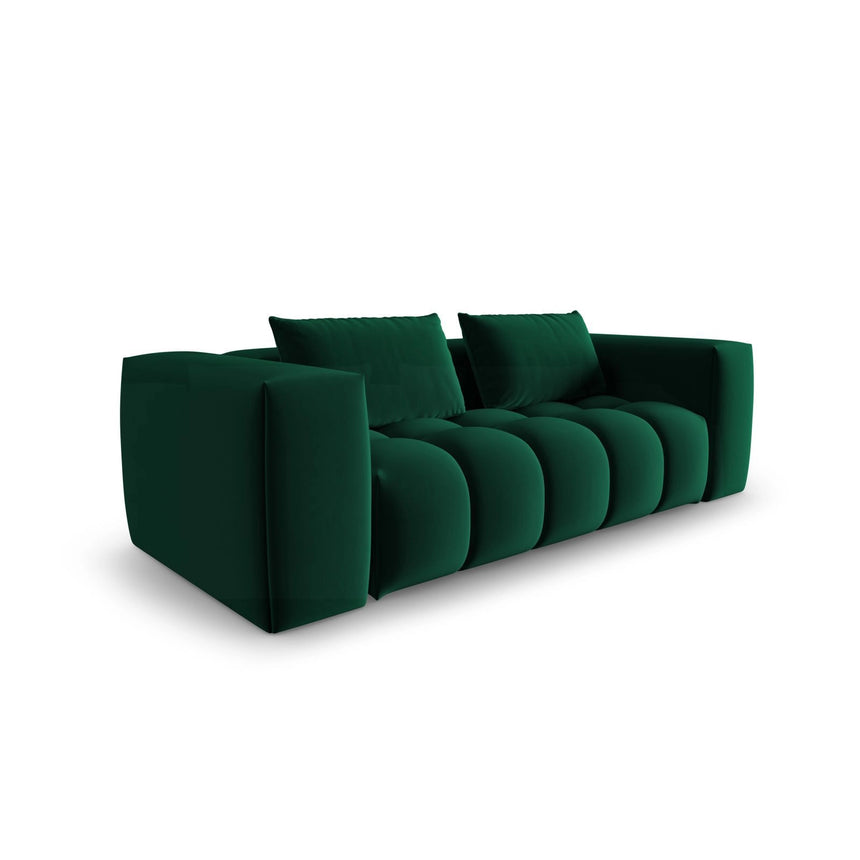 Verona 3-Sitzer Sofa aus Samt in Flaschengrün (Casino Deep Green), 200x85 cm von Cosmopolitan Design – Bild 3