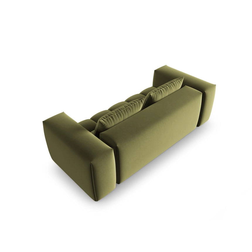 Verona 3-Sitzer Sofa aus Samt in Hellgrün (Casino Forest), 200x85 cm von Cosmopolitan Design – Bild 4