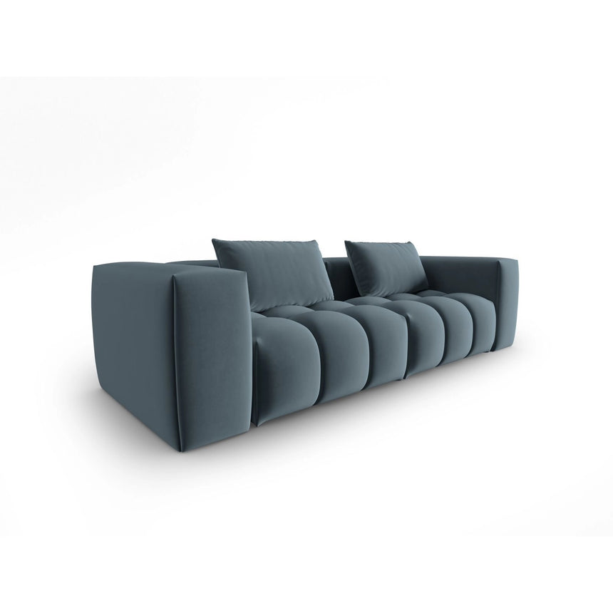 Verona 3-Sitzer Sofa aus Samt in Pastellblau (Casino Dark Blue), 230x85 cm von Cosmopolitan Design – Bild 3