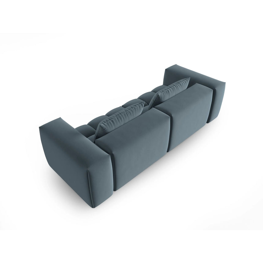 Verona 3-Sitzer Sofa aus Samt in Pastellblau (Casino Dark Blue), 230x85 cm von Cosmopolitan Design – Bild 4