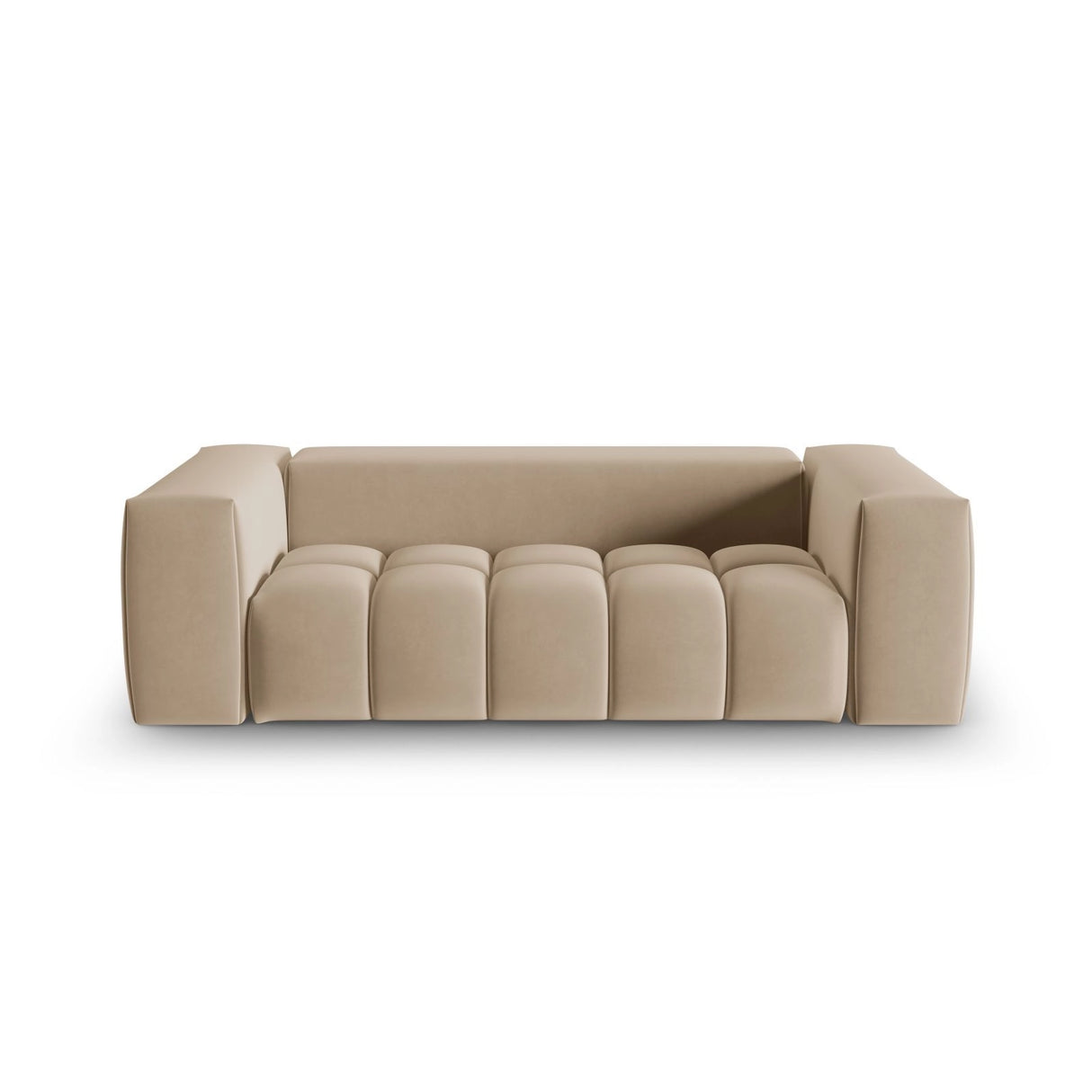 Verona 3-Sitzer Sofa aus Samt in Sand (Casino Lion), 200x85 cm von Cosmopolitan Design – Bild 1