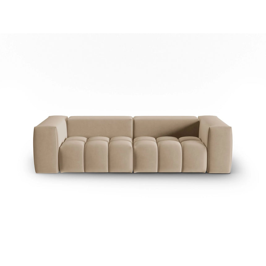 Verona 3-Sitzer Sofa aus Samt in Sand (Casino Lion), 230x85 cm von Cosmopolitan Design – Bild 1