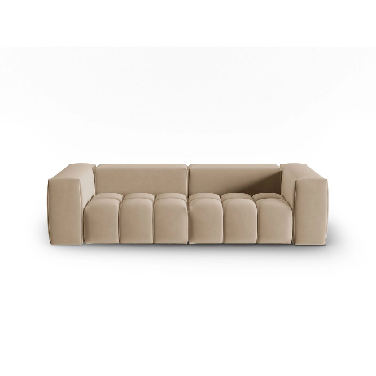 Verona 3-Sitzer Sofa aus Samt in Sand (Casino Lion), 230x85 cm von Cosmopolitan Design – Bild 1