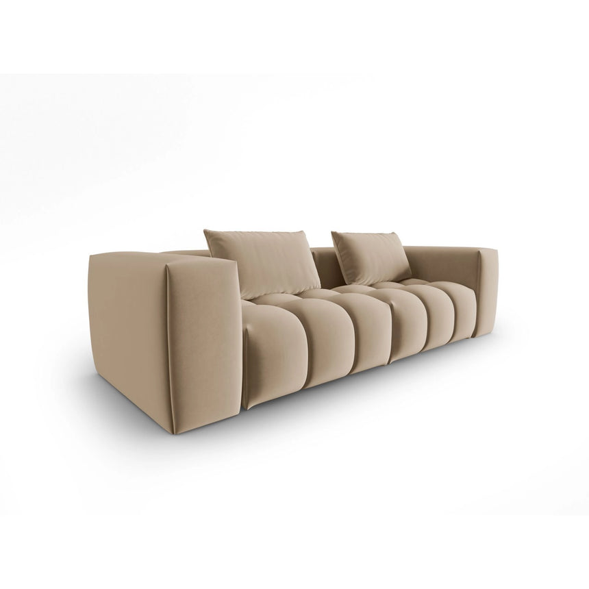 Verona 3-Sitzer Sofa aus Samt in Sand (Casino Lion), 230x85 cm von Cosmopolitan Design – Bild 3