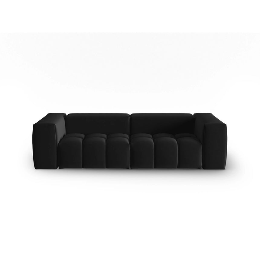 Verona 3-Sitzer Sofa aus Samt in Schwarz (Casino Black), 230x85 cm von Cosmopolitan Design – Bild 1