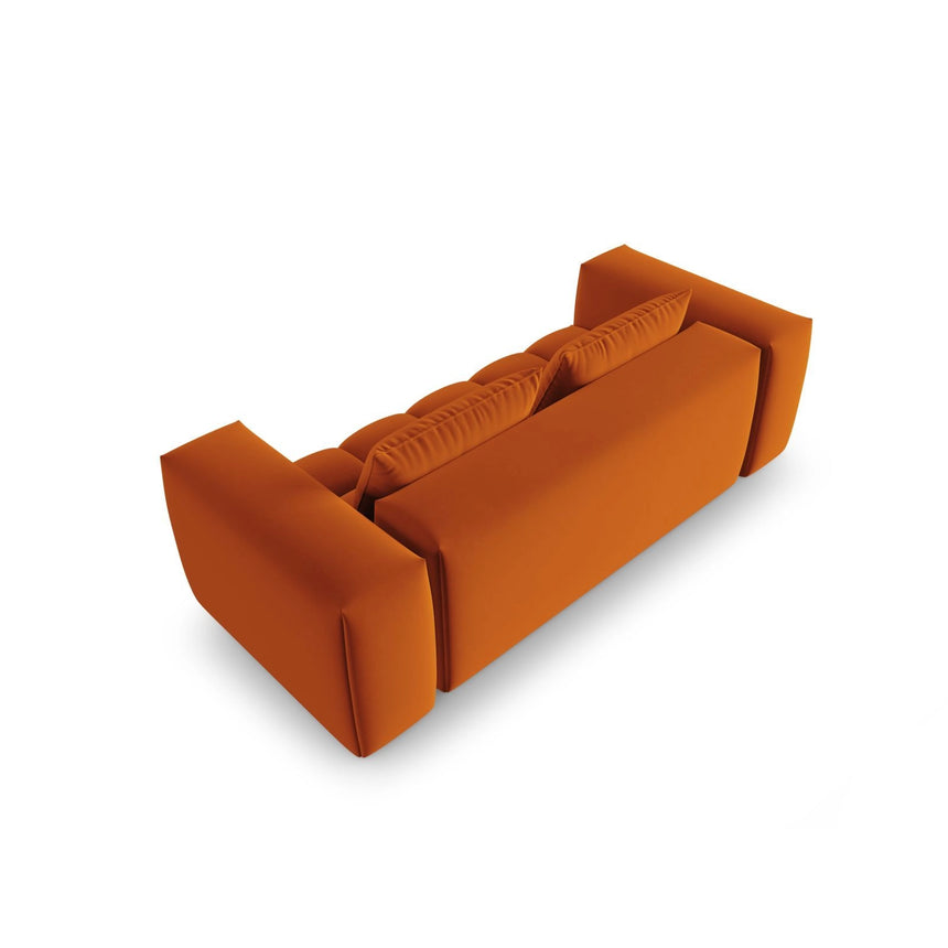 Verona 3-Sitzer Sofa aus Samt in Terrakotta (Casino Terracota), 200x85 cm von Cosmopolitan Design – Bild 4