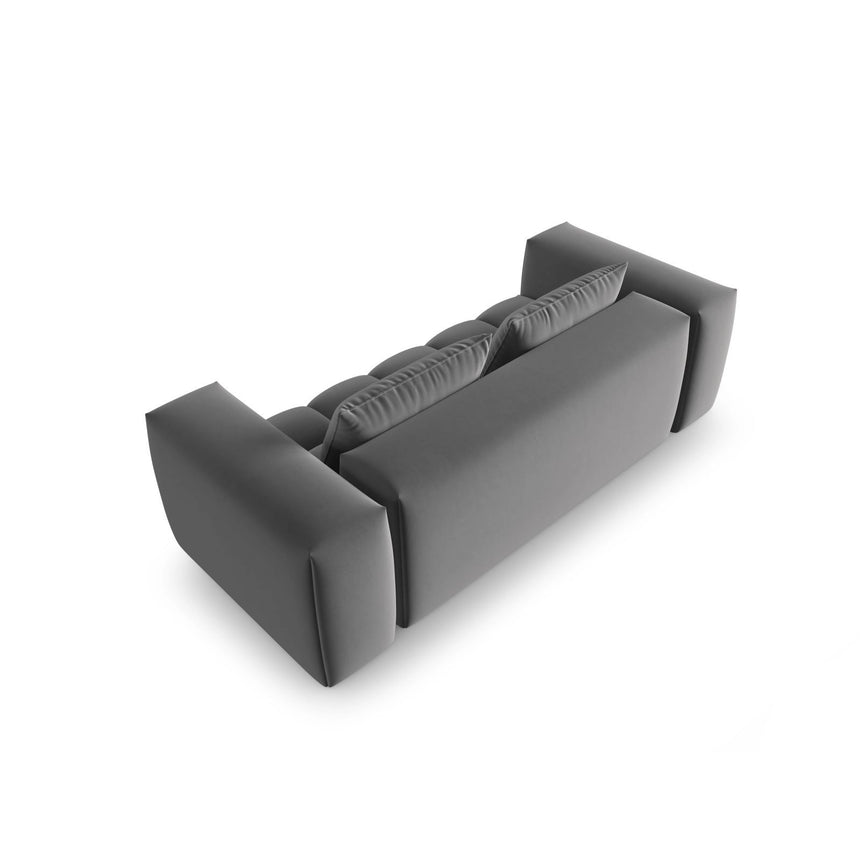 Verona 3-Sitzer Sofa aus Samt in Warmes Grau (Casino Anthracite), 200x85 cm von Cosmopolitan Design – Bild 4