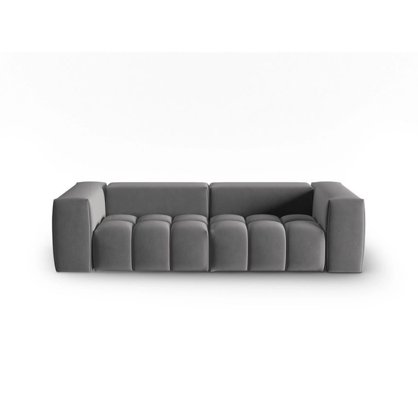 Verona 3-Sitzer Sofa aus Samt in Warmes Grau (Casino Anthracite), 230x85 cm von Cosmopolitan Design – Bild 1