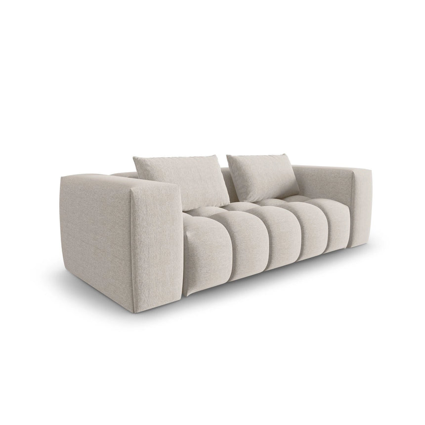 Verona 3-Sitzer Sofa aus Strukturierter Stoff in Beige (Sorella 03), 200x85 cm von Cosmopolitan Design – Bild 3