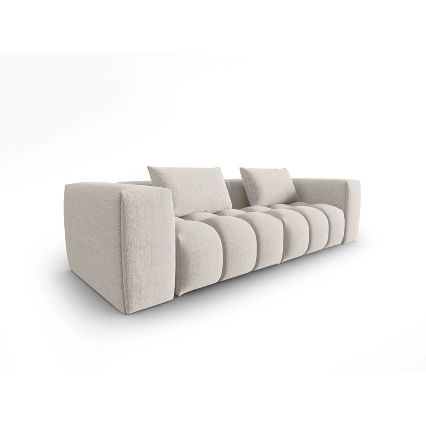 Verona 3-Sitzer Sofa aus Strukturierter Stoff in Beige (Sorella 03), 230x85 cm von Cosmopolitan Design – Bild 3