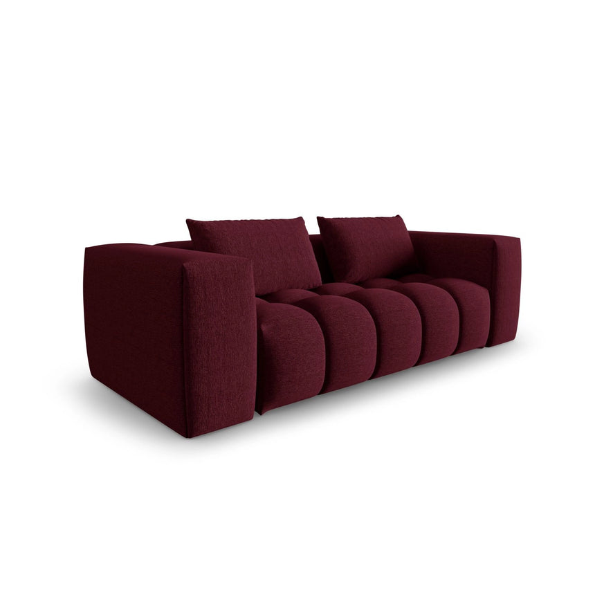 Verona 3-Sitzer Sofa aus Strukturierter Stoff in Burgund (Sorella 59), 200x85 cm von Cosmopolitan Design – Bild 3