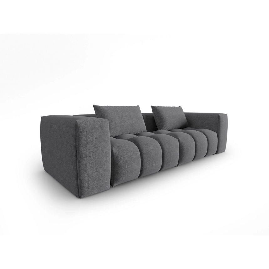 Verona 3-Sitzer Sofa aus Strukturierter Stoff in Grau (Sorella 89), 230x85 cm von Cosmopolitan Design – Bild 3