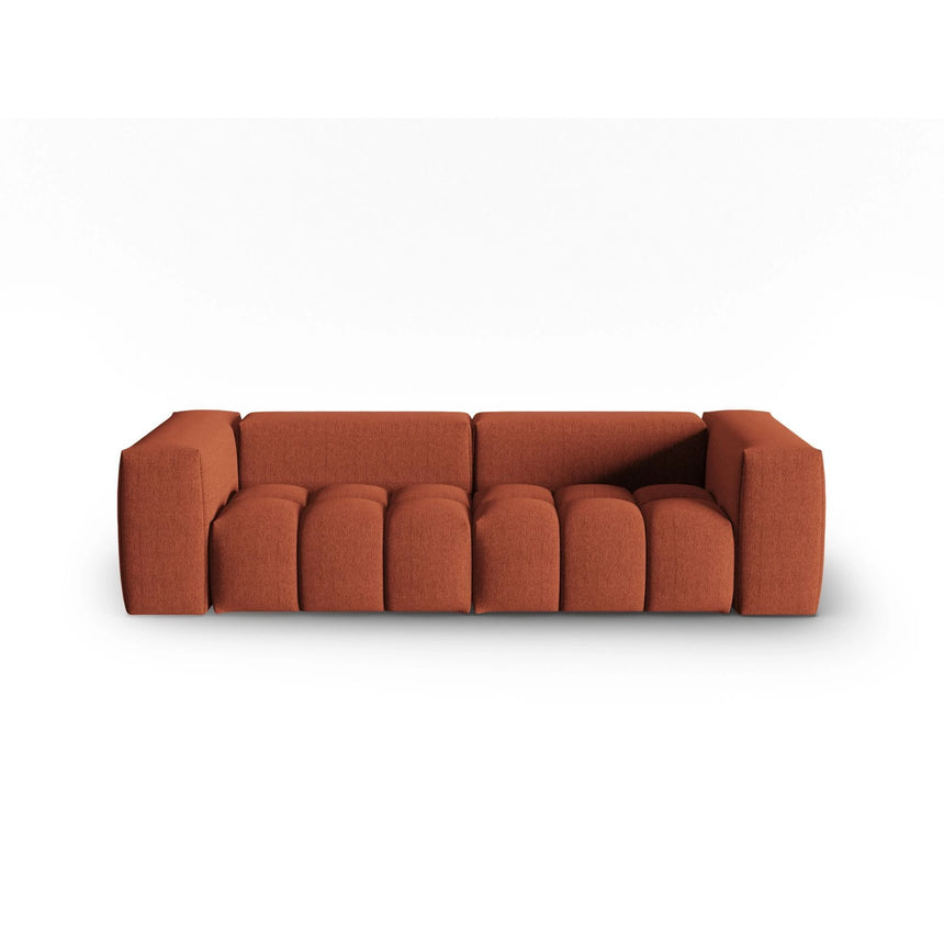 Verona 3-Sitzer Sofa aus Strukturierter Stoff in Koralle (Sorella 58), 230x85 cm von Cosmopolitan Design – Bild 1