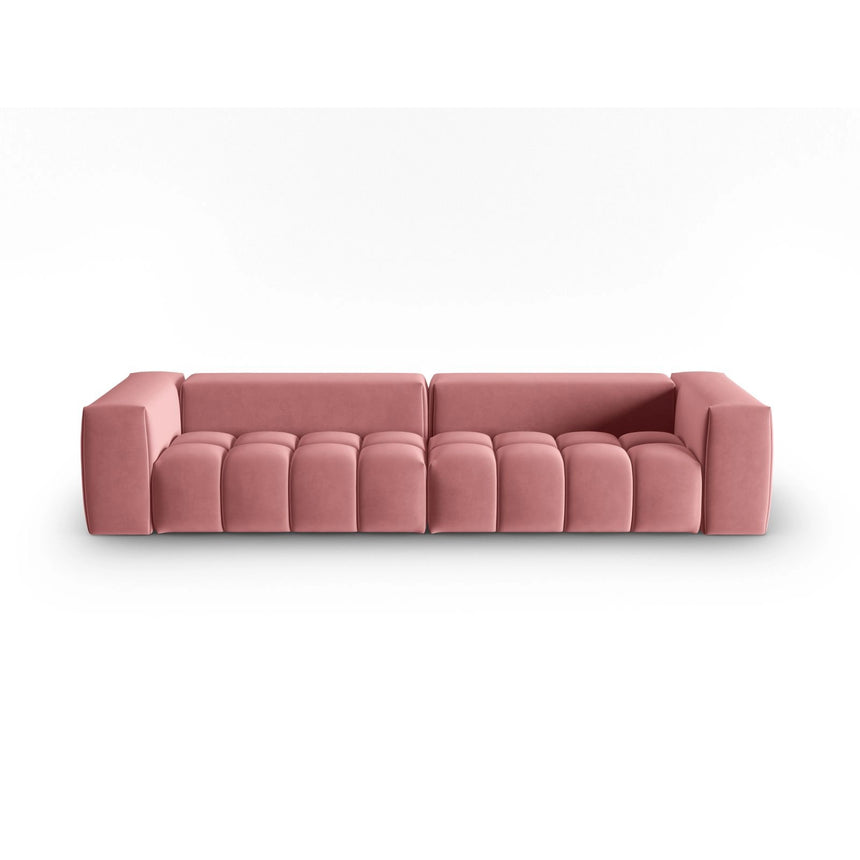 Verona 5-Sitzer Sofa aus Samt in Flamingo (Casino Salmon), 290x85 cm von Cosmopolitan Design – Bild 1