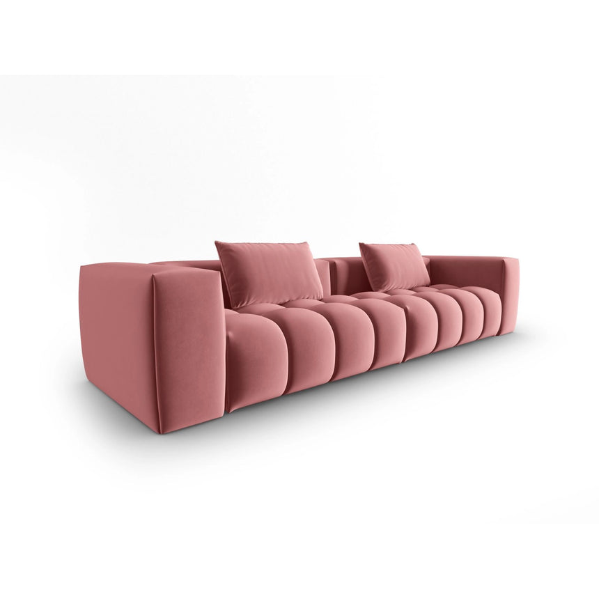 Verona 5-Sitzer Sofa aus Samt in Flamingo (Casino Salmon), 290x85 cm von Cosmopolitan Design – Bild 3