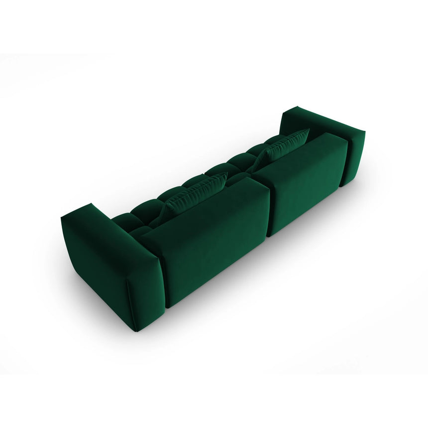 Verona 5-Sitzer Sofa aus Samt in Flaschengrün (Casino Deep Green), 290x85 cm von Cosmopolitan Design – Bild 4
