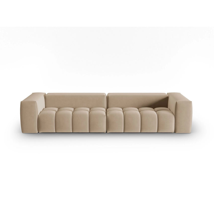Verona 5-Sitzer Sofa aus Samt in Sand (Casino Lion), 290x85 cm von Cosmopolitan Design – Bild 1