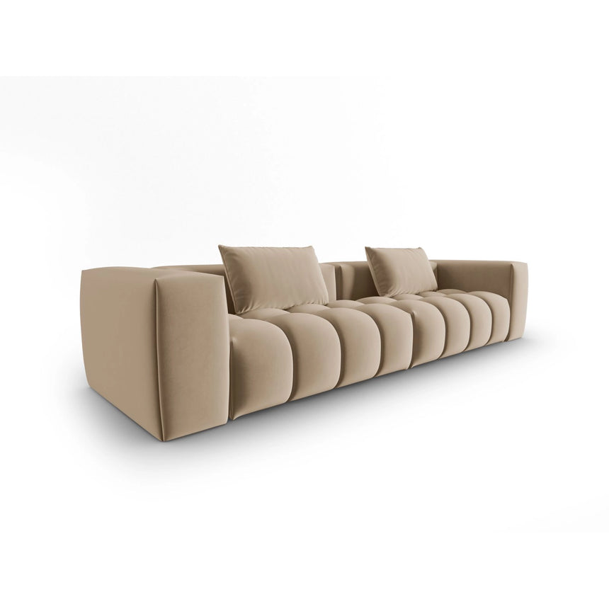Verona 5-Sitzer Sofa aus Samt in Sand (Casino Lion), 290x85 cm von Cosmopolitan Design – Bild 3