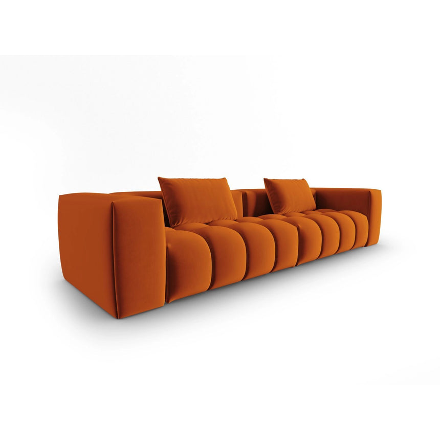 Verona 5-Sitzer Sofa aus Samt in Terrakotta (Casino Terracota), 290x85 cm von Cosmopolitan Design – Bild 3