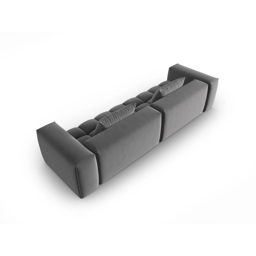 Verona 5-Sitzer Sofa aus Samt in Warmes Grau (Casino Anthracite), 290x85 cm von Cosmopolitan Design – Bild 4
