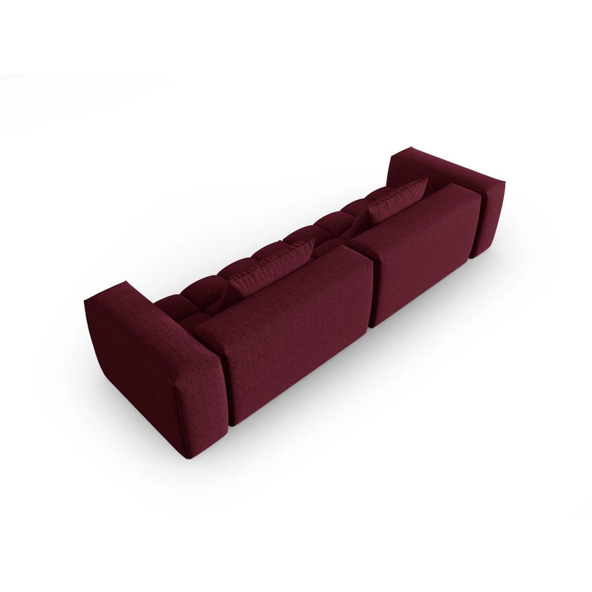 Verona 5-Sitzer Sofa aus Strukturierter Stoff in Burgund (Sorella 59), 290x85 cm von Cosmopolitan Design – Bild 4