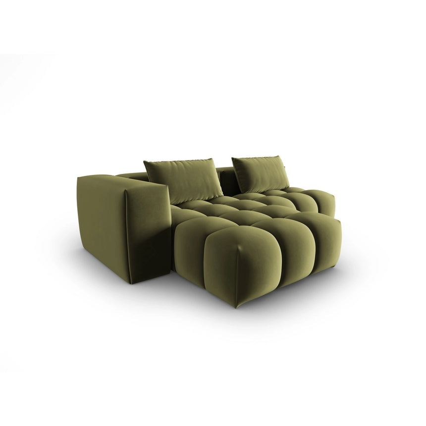 Verona Modulares 3-Sitzer Ecksofa, Linke Seite, aus Samt in Hellgrün (Casino Forest), 205x145 cm von Cosmopolitan Design – Bild 4