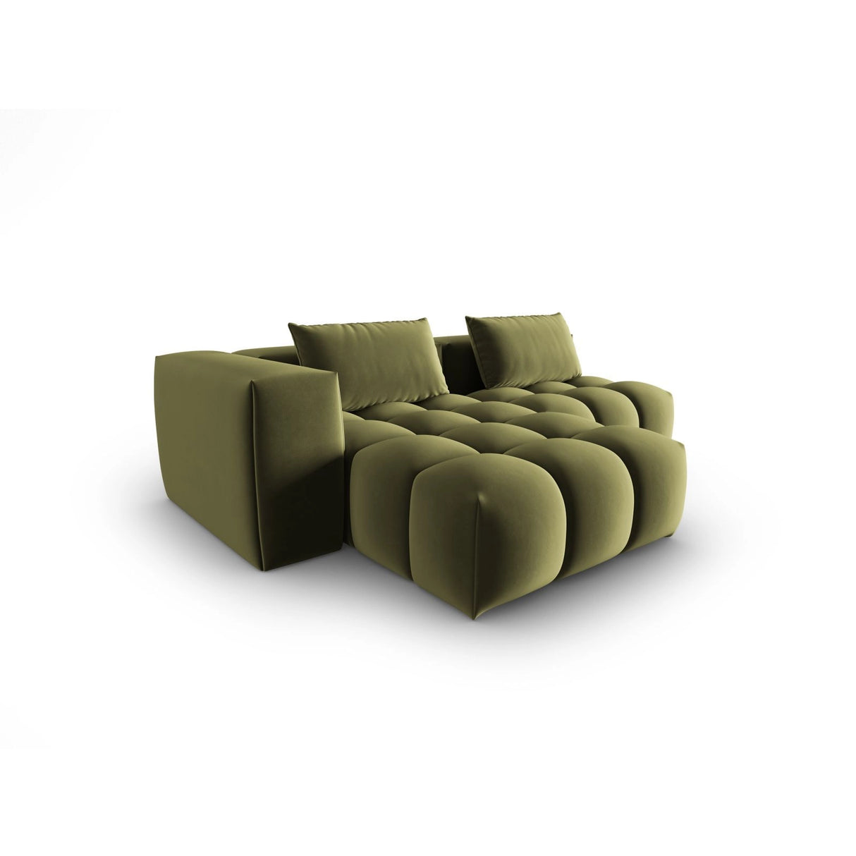 Verona Modulares 3-Sitzer Ecksofa, Linke Seite, aus Samt in Hellgrün (Casino Forest), 205x145 cm von Cosmopolitan Design – Bild 4