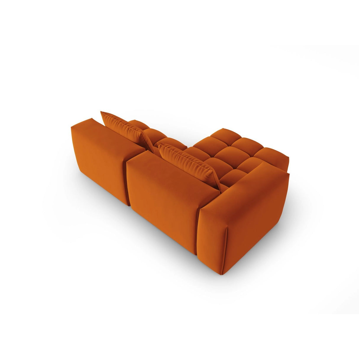 Verona Modulares 3-Sitzer Ecksofa, Linke Seite, aus Samt in Terrakotta (Casino Terracota), 205x145 cm von Cosmopolitan Design – Bild 5