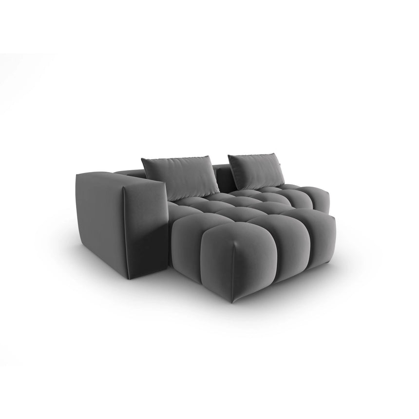 Verona Modulares 3-Sitzer Ecksofa, Linke Seite, aus Samt in Warmes Grau (Casino Anthracite), 205x145 cm von Cosmopolitan Design – Bild 4