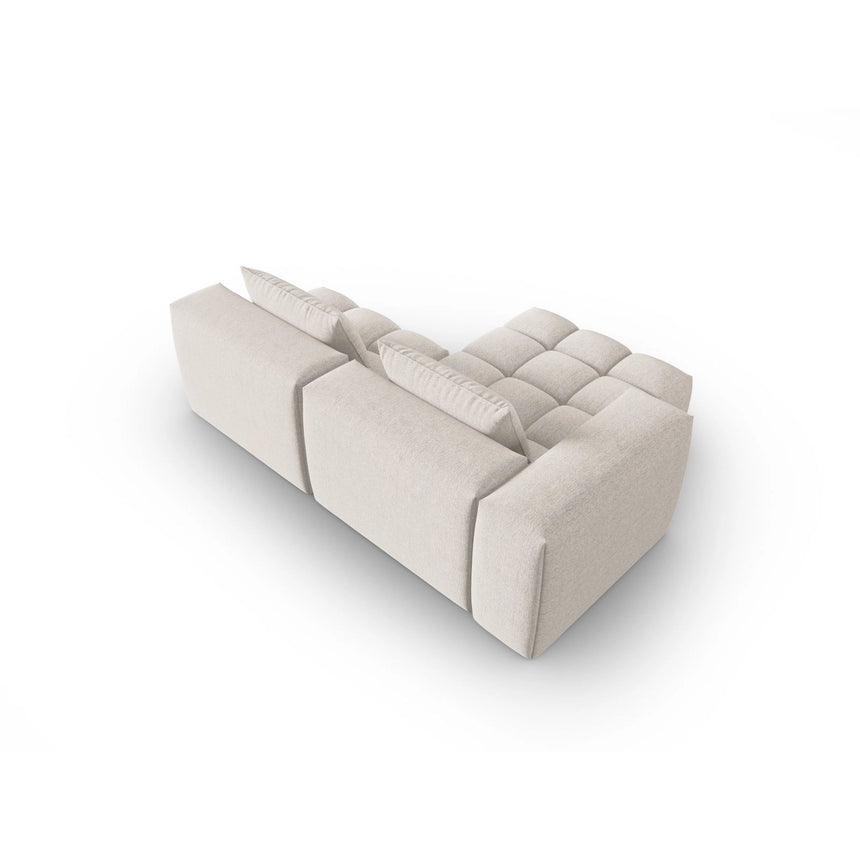 Verona Modulares 3-Sitzer Ecksofa, Linke Seite, aus Strukturierter Stoff in Beige (Sorella 03), 205x145 cm von Cosmopolitan Design – Bild 5
