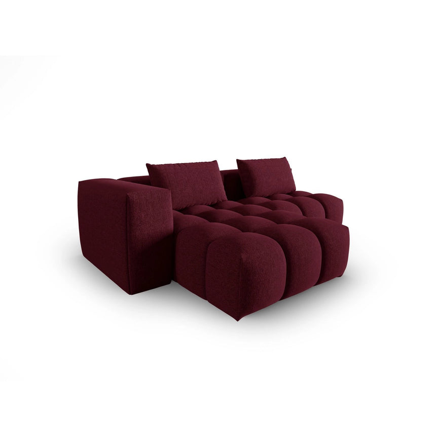 Verona Modulares 3-Sitzer Ecksofa, Linke Seite, aus Strukturierter Stoff in Burgund (Sorella 59), 205x145 cm von Cosmopolitan Design – Bild 4