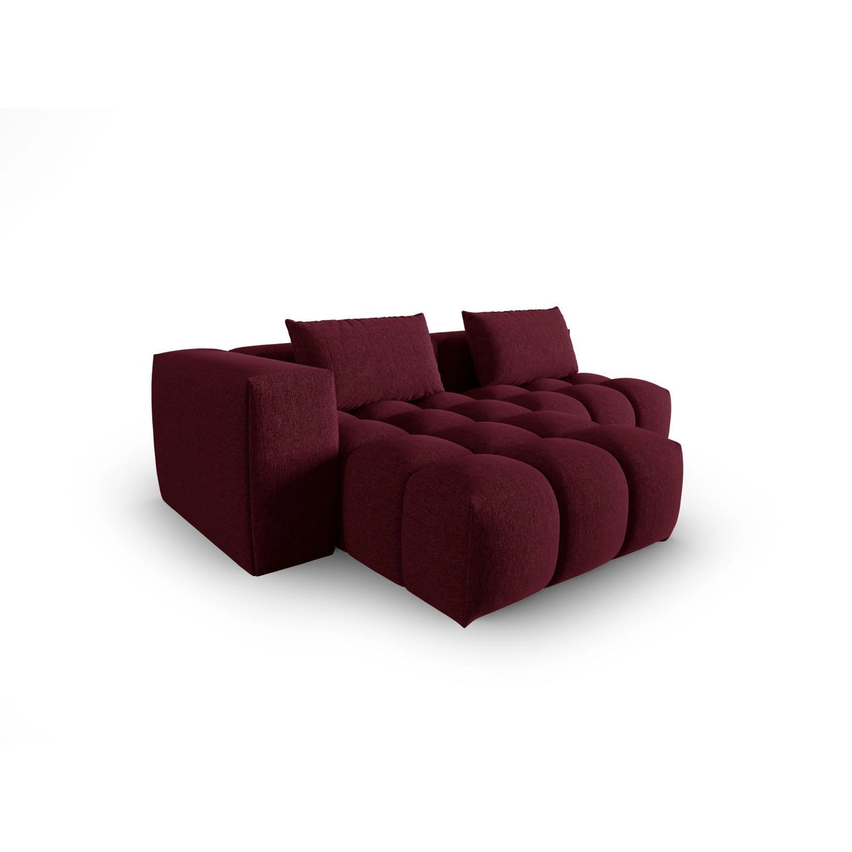 Verona Modulares 3-Sitzer Ecksofa, Linke Seite, aus Strukturierter Stoff in Burgund (Sorella 59), 205x145 cm von Cosmopolitan Design – Bild 4