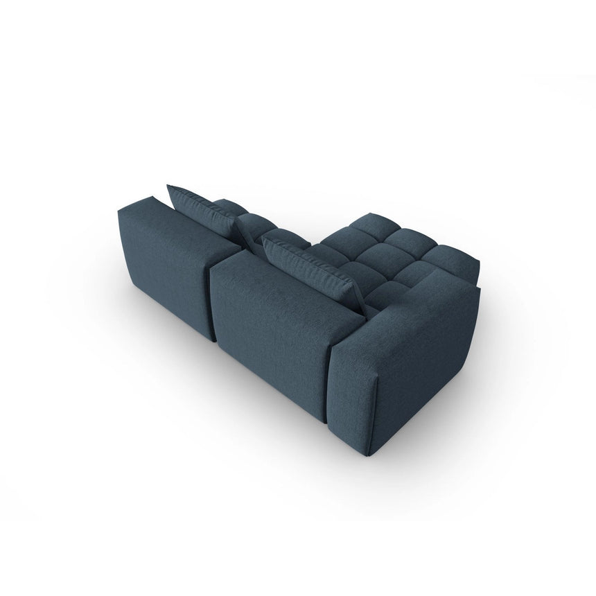 Verona Modulares 3-Sitzer Ecksofa, Linke Seite, aus Strukturierter Stoff in Dunkelblau (Sorella 77), 205x145 cm von Cosmopolitan Design – Bild 5