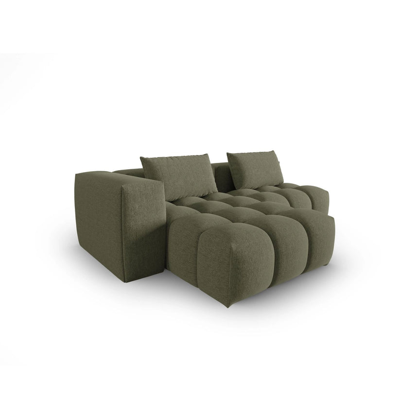 Verona Modulares 3-Sitzer Ecksofa, Linke Seite, aus Strukturierter Stoff in Dunkles olivgrün (Sorella 34), 205x145 cm von Cosmopolitan Design – Bild 4