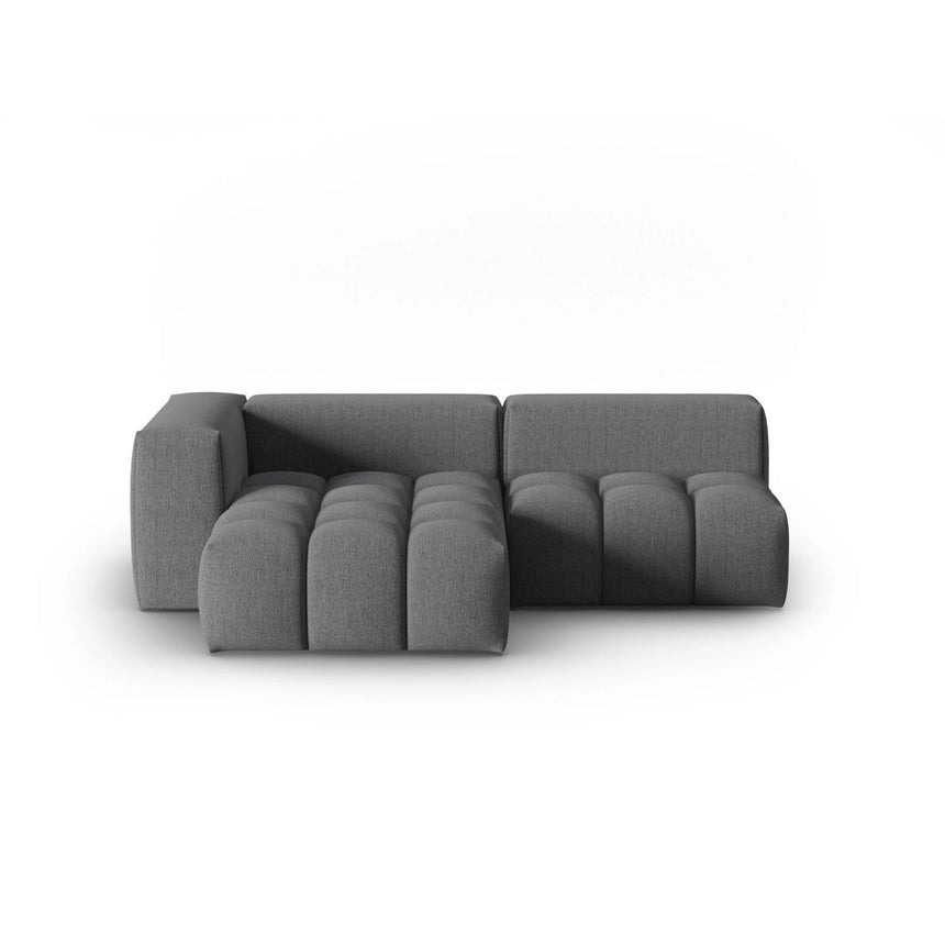 Verona Modulares 3-Sitzer Ecksofa, Linke Seite, aus Strukturierter Stoff in Grau (Sorella 89), 205x145 cm von Cosmopolitan Design – Bild 1