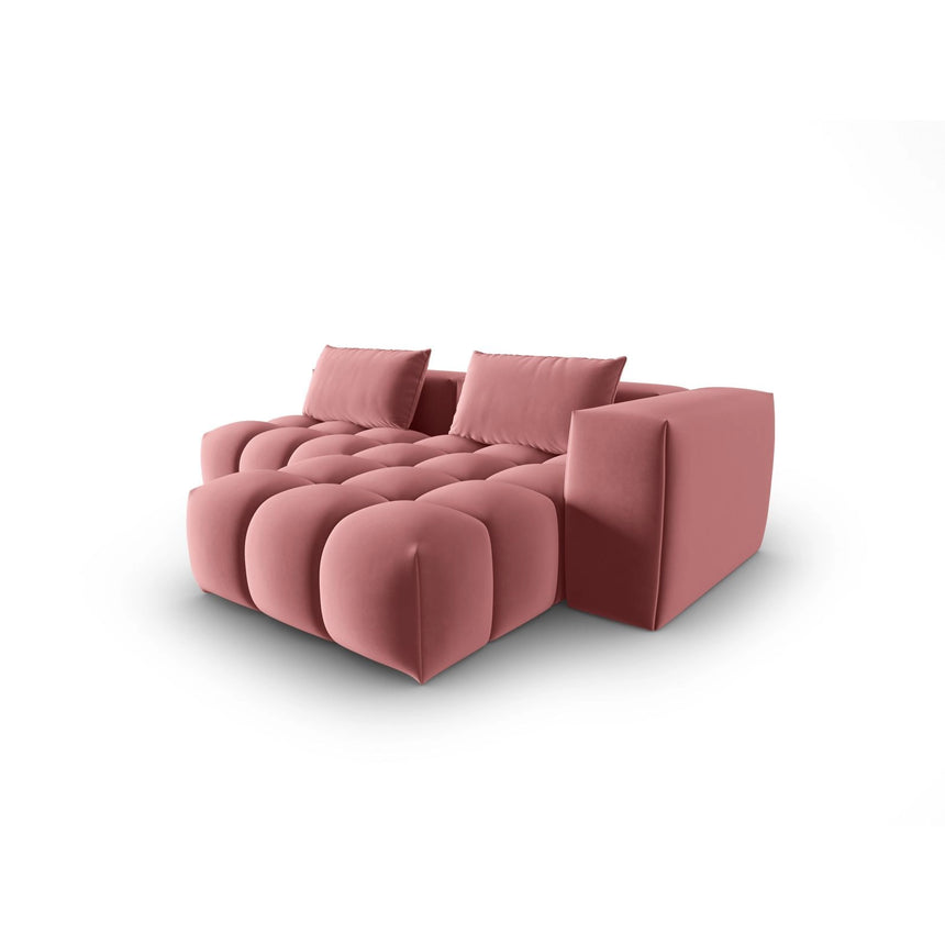 Verona Modulares 3-Sitzer Ecksofa, Rechte Seite, aus Samt in Flamingo (Casino Salmon), 205x145 cm von Cosmopolitan Design – Bild 4