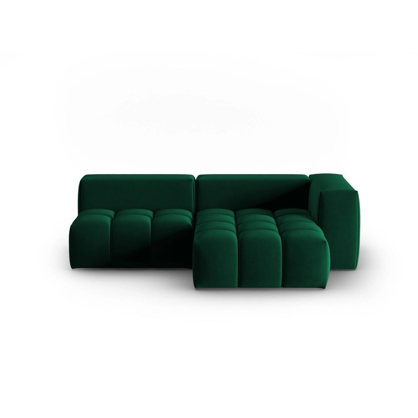 Verona Modulares 3-Sitzer Ecksofa, Rechte Seite, aus Samt in Flaschengrün (Casino Deep Green), 205x145 cm von Cosmopolitan Design – Bild 1