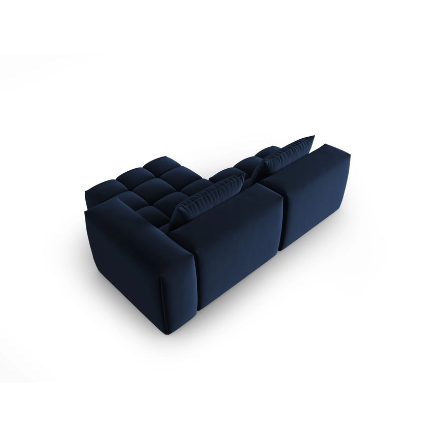 Verona Modulares 3-Sitzer Ecksofa, Rechte Seite, aus Samt in Königsblau (Casino Deep Blue), 205x145 cm von Cosmopolitan Design – Bild 5