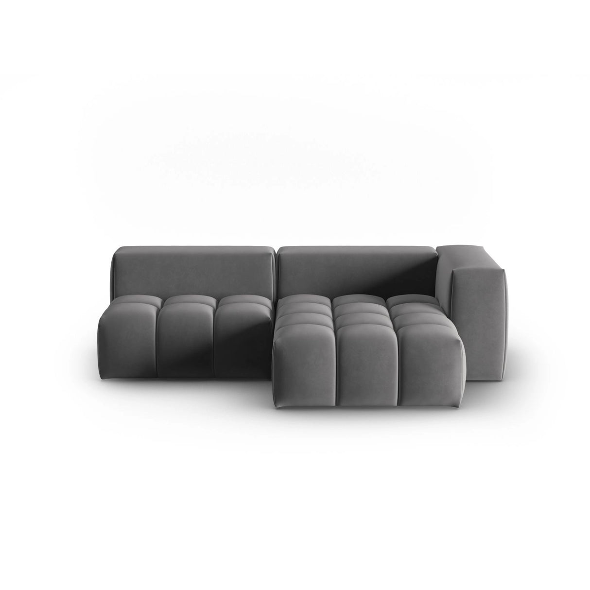 Verona Modulares 3-Sitzer Ecksofa, Rechte Seite, aus Samt in Warmes Grau (Casino Anthracite), 205x145 cm von Cosmopolitan Design – Bild 1