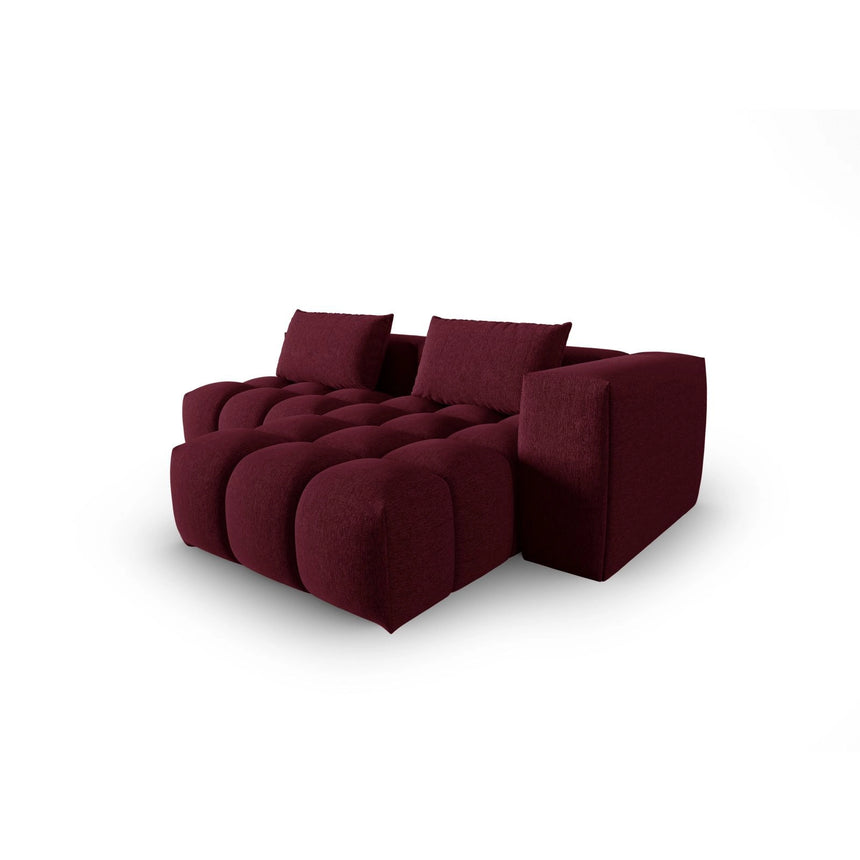 Verona Modulares 3-Sitzer Ecksofa, Rechte Seite, aus Strukturierter Stoff in Burgund (Sorella 59), 205x145 cm von Cosmopolitan Design – Bild 4
