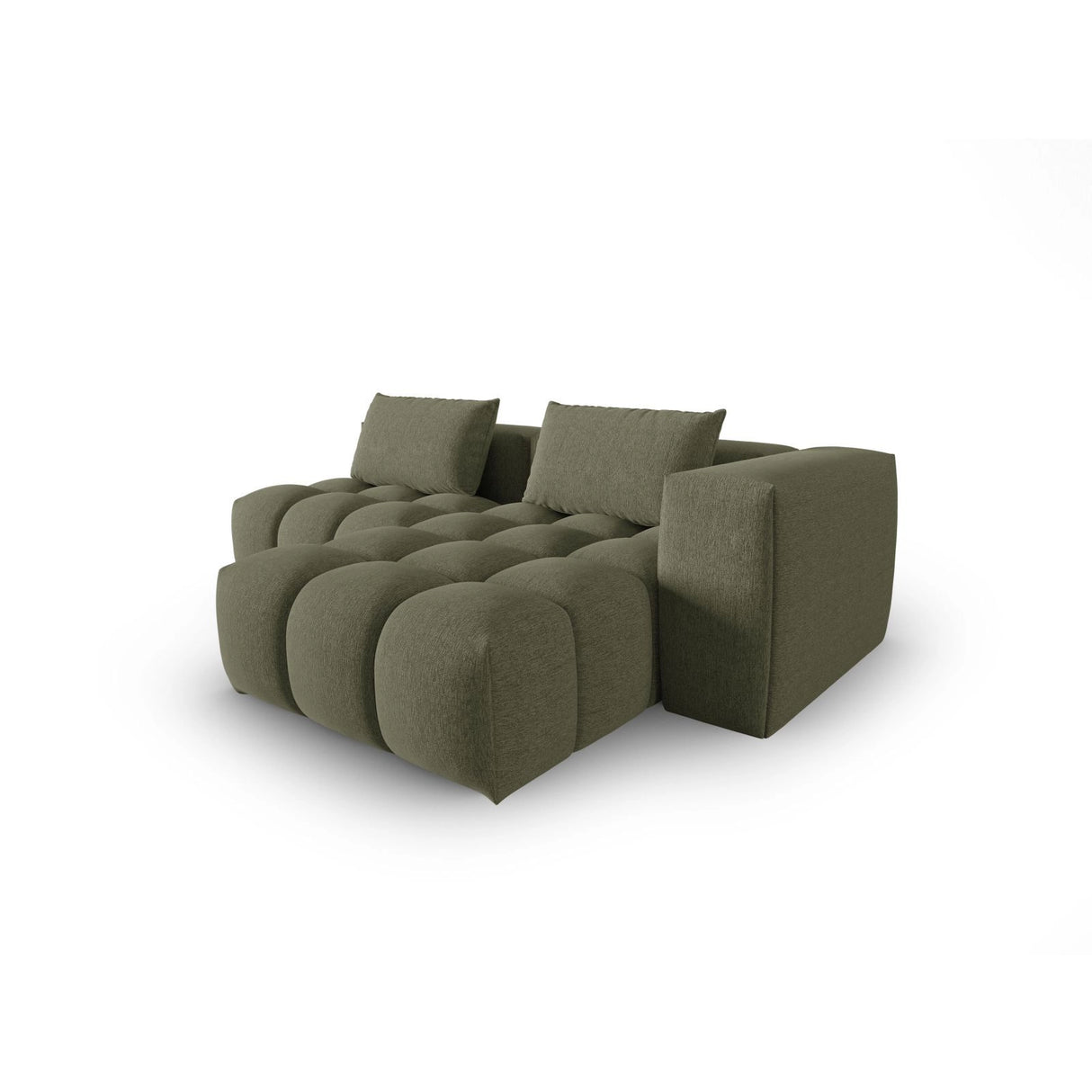Verona Modulares 3-Sitzer Ecksofa, Rechte Seite, aus Strukturierter Stoff in Dunkles olivgrün (Sorella 34), 205x145 cm von Cosmopolitan Design – Bild 4